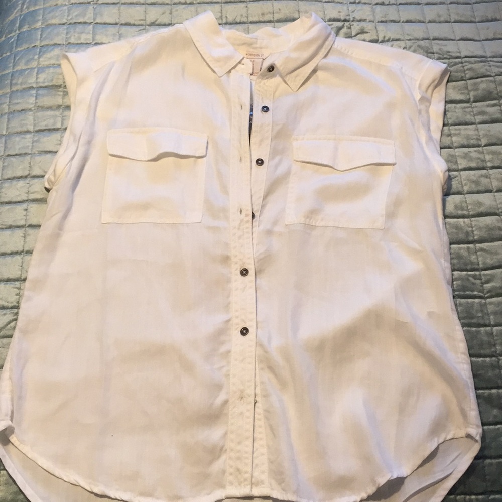 White button up blouse